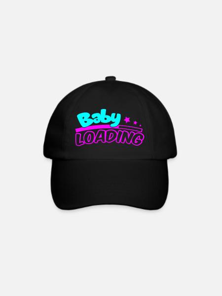 Baby Loading Neon Logo - Baseballkappe - Schwarz/Schwarz