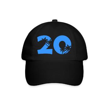 Sommer 20 Palmen Silhouette - Baseballkappe - Schwarz/Schwarz - Vorne
