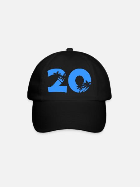 Sommer 20 Palmen Silhouette - Baseballkappe - Schwarz/Schwarz