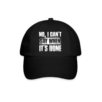 I can't say when it's done Car lover car mechanic - Baseballkappe - Schwarz/Schwarz - Vorne