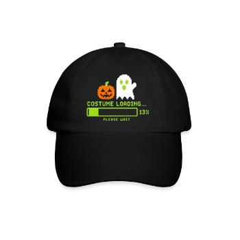 Hallowe Costume Loading Retro Gamer - Baseballkappe - Schwarz/Schwarz - Vorne