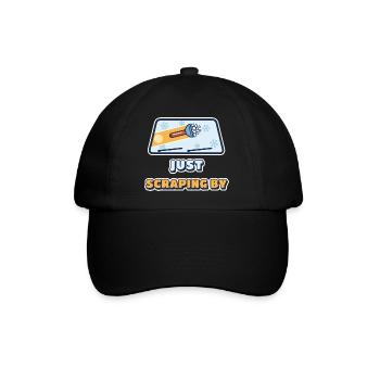 Ich komme gerade so über die Runden - Baseballkappe - Schwarz/Schwarz - Vorne