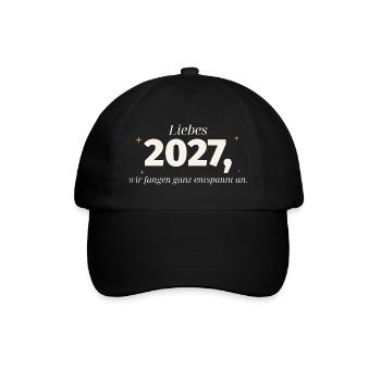 Liebes 2027 Entspannter Neustart - Baseballkappe - Schwarz/Schwarz - Vorne