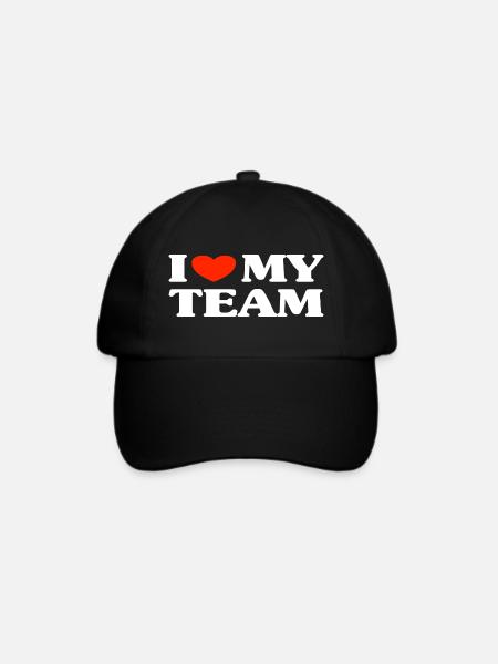 Team Teamwork Spruch - Baseballkappe - Schwarz/Schwarz
