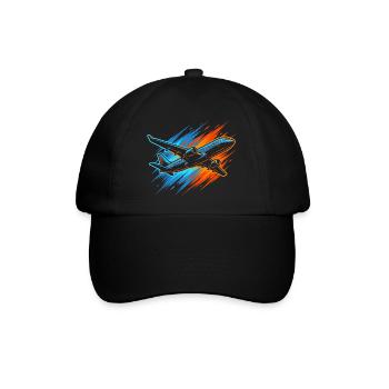 Flugzeug Modellflugzeug Herren Kinder Jungen Pilot - Baseballkappe - Schwarz/Schwarz - Vorne