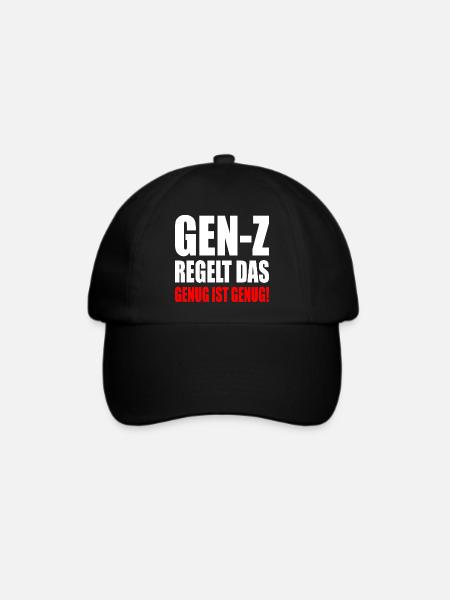 gen z regelt das - Baseballkappe - Schwarz/Schwarz