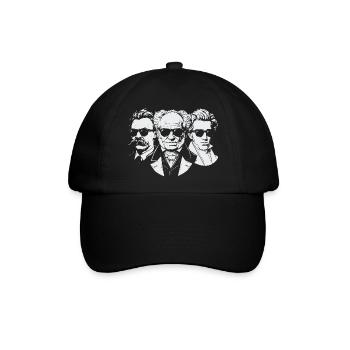 Philosophen des Existentialismus - Baseballkappe - Schwarz/Schwarz - Vorne