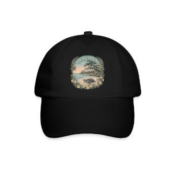 South Carolina – USA State Beach Vintage Art - Baseballkappe - Schwarz/Schwarz - Vorne
