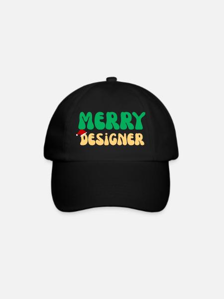 Fröhliches Weihnachtsgeschenk mit Designer-Grafikgrafiker - Baseballkappe - Schwarz/Schwarz