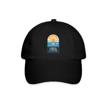 Wilder Schwimmclub Es ist nicht kalt Es ist erfrischend - Baseballkappe - Schwarz/Schwarz - Vorne