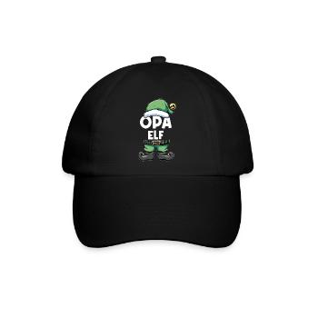Opa Elf Weihnachtself Elfe Weihnachtsoutfit Set - Baseballkappe - Schwarz/Schwarz - Vorne