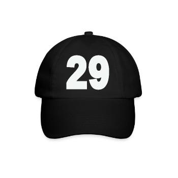 29- - Baseballkappe - Schwarz/Schwarz - Vorne