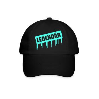 Legendär Graffiti Neon Drip - Baseballkappe - Schwarz/Schwarz - Vorne
