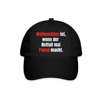 Notfallpause - Baseballkappe - Schwarz/Schwarz - Vorne