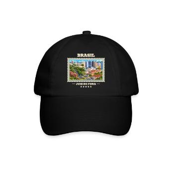 Brasilien Juiz de Fora Vintage Reisemarke - Baseballkappe - Schwarz/Schwarz - Vorne