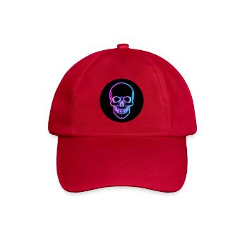 Neon Skull - Baseballkappe - klassisch Rot - Vorne
