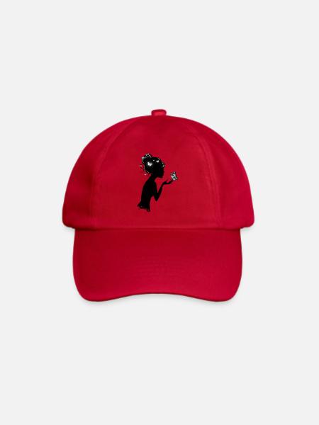 Weibliche Schmetterlinge - Baseballkappe - klassisch Rot