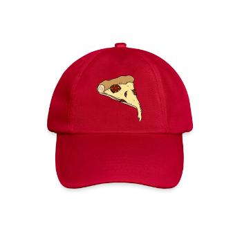 Pizza - Baseballkappe - klassisch Rot - Vorne