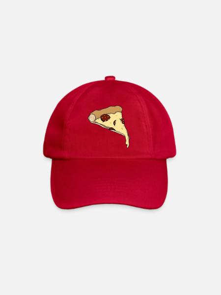 Pizza - Baseballkappe - klassisch Rot