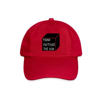 THINK OUTSIDE THE BOX - Baseballkappe - klassisch Rot - Vorne