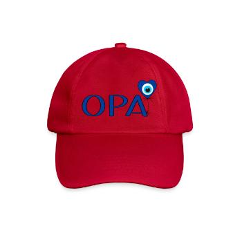 Opa mit Nazar Luftballon - Baseballkappe - klassisch Rot - Vorne