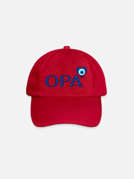 Opa mit Nazar Luftballon - Baseballkappe - klassisch Rot