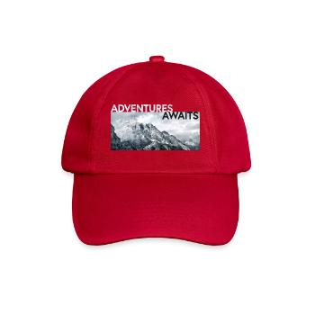 ADVENTURE AWAITS - Baseballkappe - klassisch Rot - Vorne