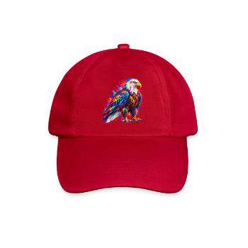 Weißkopfseeadler – Bunte Neon Graffiti Kunst - Baseballkappe - klassisch Rot - Vorne