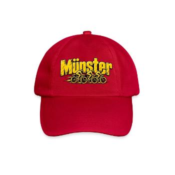 Münster Fahrradrennfahrer Gelb Retro - Baseballkappe - klassisch Rot - Vorne