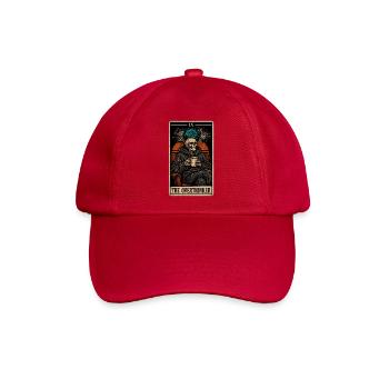 The Overthinker Tarotkarte lustiges Skelett Retro - Baseballkappe - klassisch Rot - Vorne