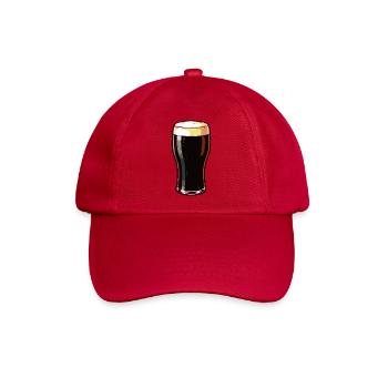 Dunkles Bierglas Motiv - Baseballkappe - klassisch Rot - Vorne