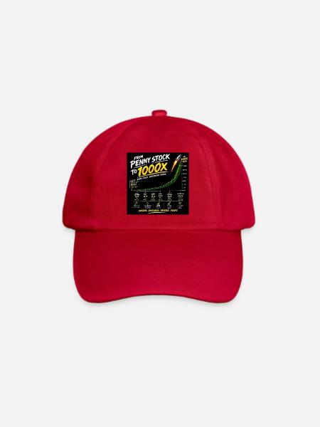 Von Penny Stock zu 1000x - Baseballkappe - klassisch Rot