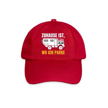 Zuhause ist, wo ich parke – Offroad Spruch - Baseballkappe - klassisch Rot - Vorne