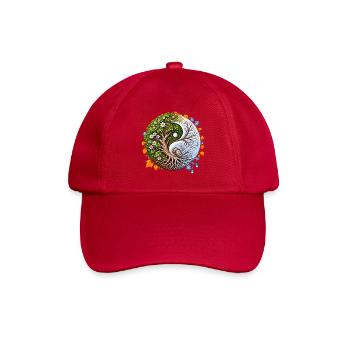 YinYang Baum des Lebens - Baseballkappe - klassisch Rot - Vorne