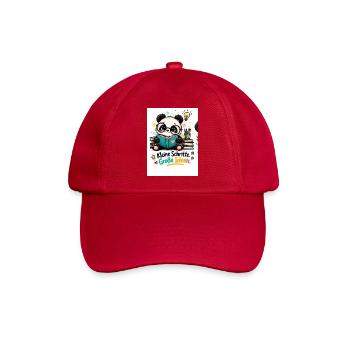 Kleine Schritte Große Ideen Panda - Baseballkappe - klassisch Rot - Vorne