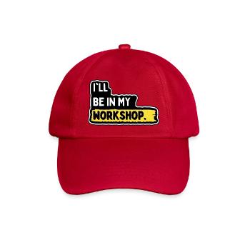 Ich bin in meiner Werkstatt - Baseballkappe - klassisch Rot - Vorne