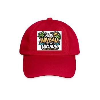 Mein Niveau Ist Im Urlaub - Baseballkappe - klassisch Rot - Vorne