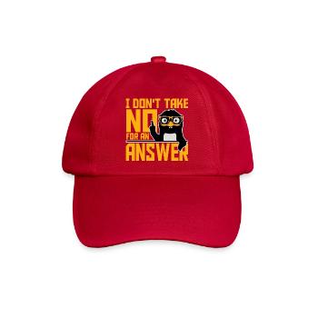 I don't take No for an answer Kluger Pinguin Nerd - Baseballkappe - klassisch Rot - Vorne