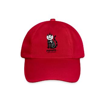 Pspsps oder Saures – Schwarze Katze Halloween - Baseballkappe - klassisch Rot - Vorne