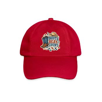 BOOTS BEAT COUNT - Baseballkappe - klassisch Rot - Vorne