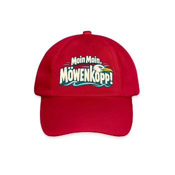 Moin Moin Möwenkopp Norddeutschland Küstenkind - Baseballkappe - klassisch Rot - Vorne
