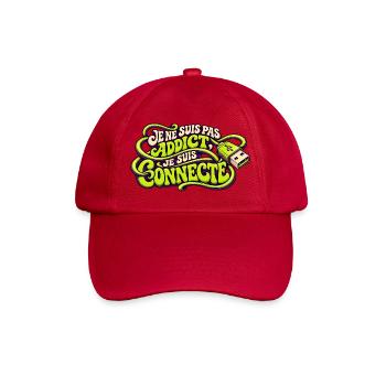 Ich bin nicht süchtig, ich bin verbunden - Baseballkappe - klassisch Rot - Vorne