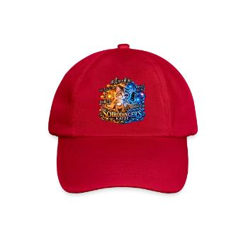 Schrödingers Katze Kunstdesign - Baseballkappe - klassisch Rot - Vorne