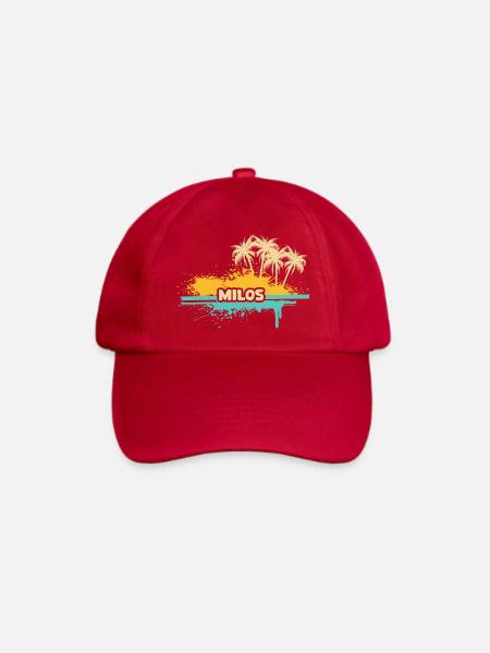 Geschenk für Milos - Baseballkappe - klassisch Rot