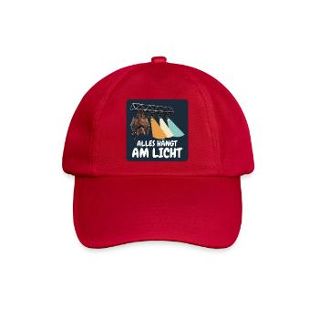 Alles hängt am Licht – Lichttechniker - Baseballkappe - klassisch Rot - Vorne
