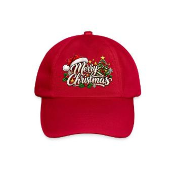 Frohe Weihnachten Ornament-Schrift - Baseballkappe - klassisch Rot - Vorne