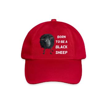 Born to Be a Black Sheep - Schwarzes Schaf - Baseballkappe - klassisch Rot - Vorne