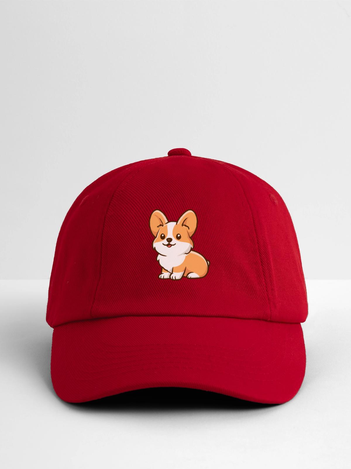 Corgi - Baseballkappe - klassisch Rot - Vorne