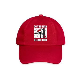 Do You Even Climb Bro Windrad Weihnachten - Baseballkappe - klassisch Rot - Vorne