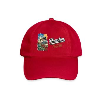 Houston Retro Vintage Space City Skyline Design - Baseballkappe - klassisch Rot - Vorne